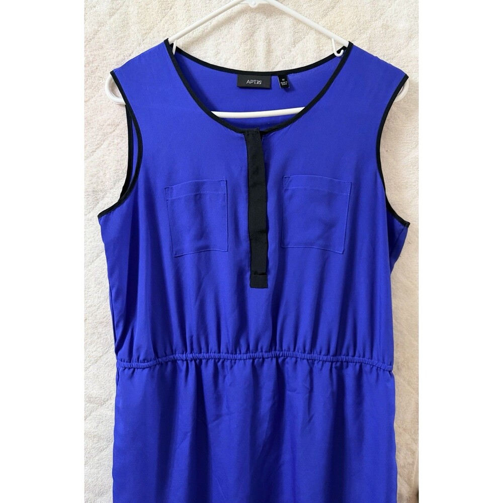 Apt. 9 Women's Cobalt Blue Sleeveless Shift Dress with Pockets Size M - Picture 7 of 10